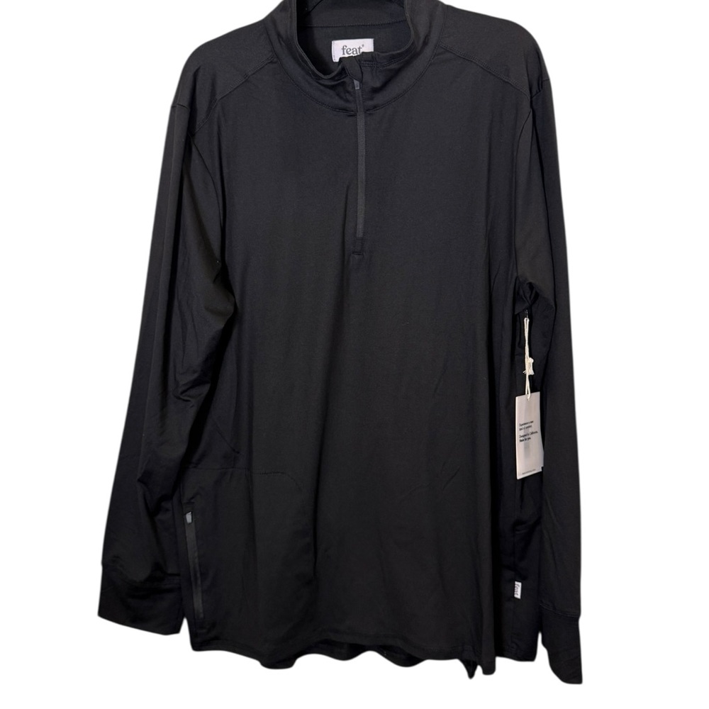 Feat Men’s Black Roam Quarter-Zip Athletic Loungewear Pullover Sz XL